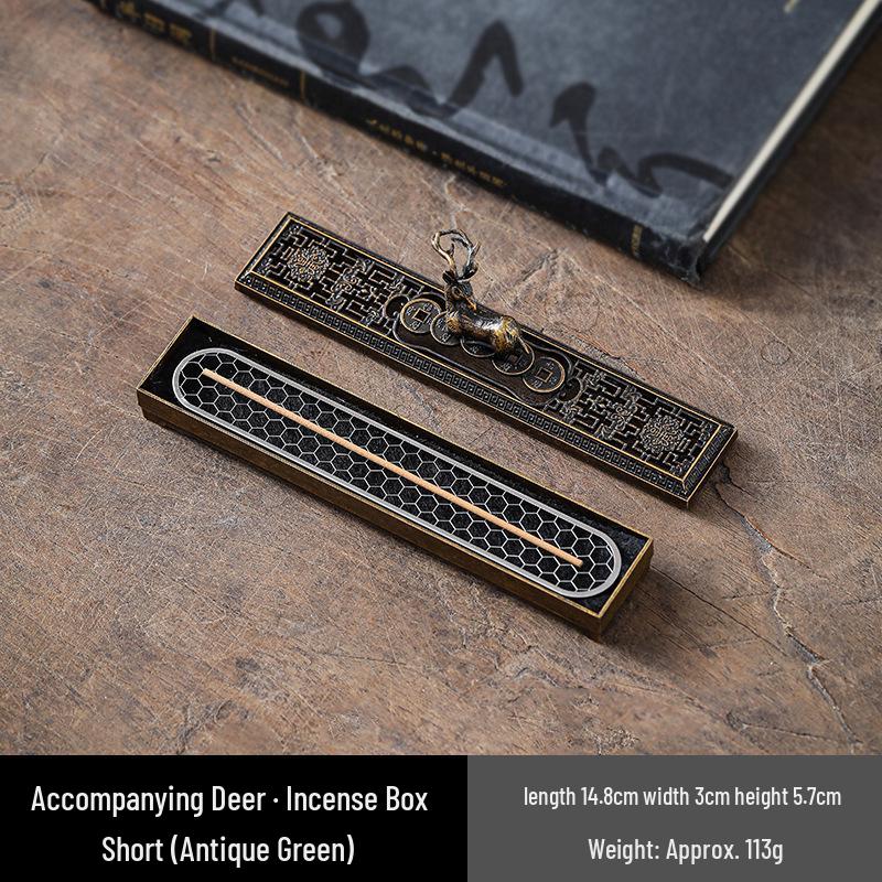 Zinc Alloy Sandalwood Incense Holder: Creative Fireproof Box for Indoor Use