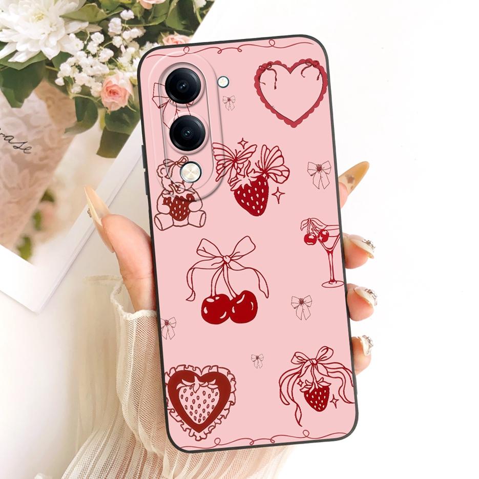 Für Vivo Y04 4G Hülle V2430 Niedliche Candy Cartoon Bemalte Abdeckung Weiche Silikon Handyhülle Für Vivo Y29s Y 29s VivoY04 VivoY29s Fundas