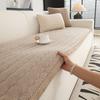1pc Contemporary Style, Thick Fleece Quilted Sofa Cover - Soft, Non-Slip Polyester Fabric, Pet-Friendly, Machine Washable