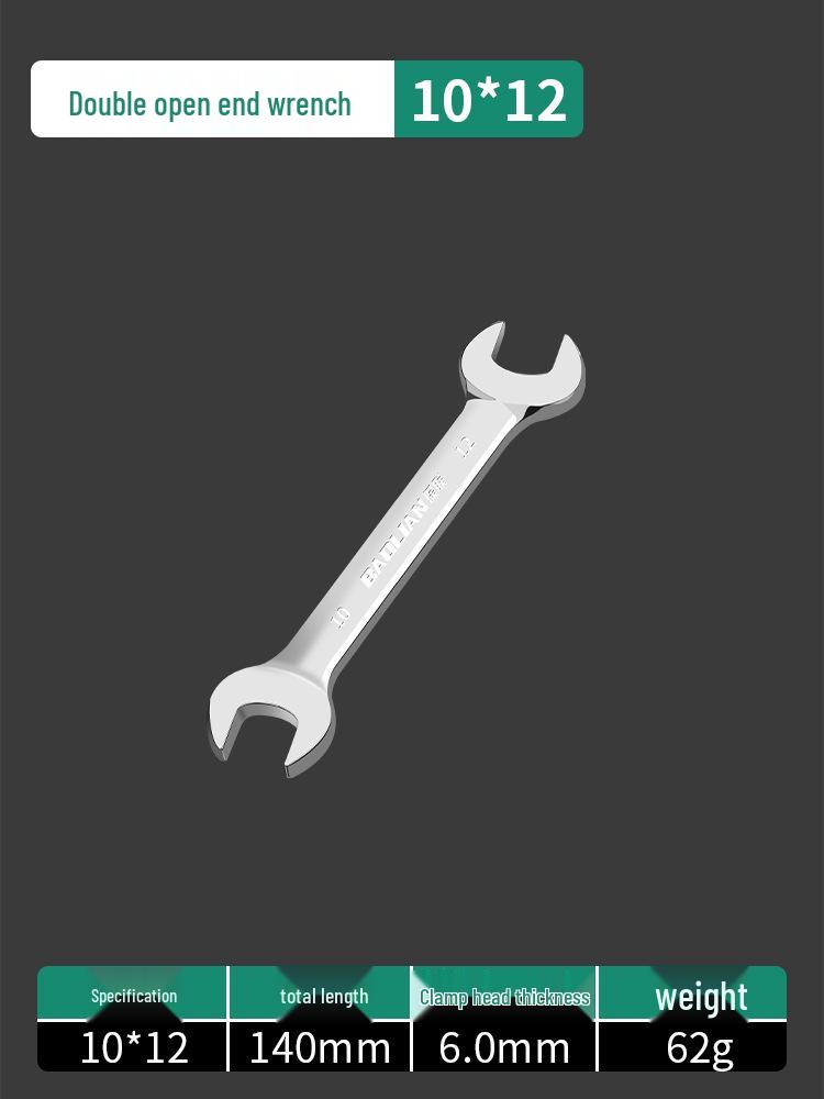 Ultra-Thin Double-Headed Dead Blow Open-End Wrench 8/10, No. 10, Small 14/17 Fork Board Fixing Tool