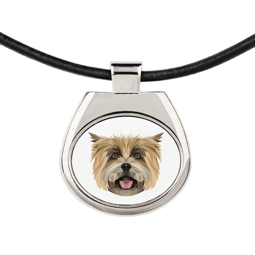 Cairn Terrier – Necklace with a geometric design and the inscription "Art-Dog" | Art-Dog