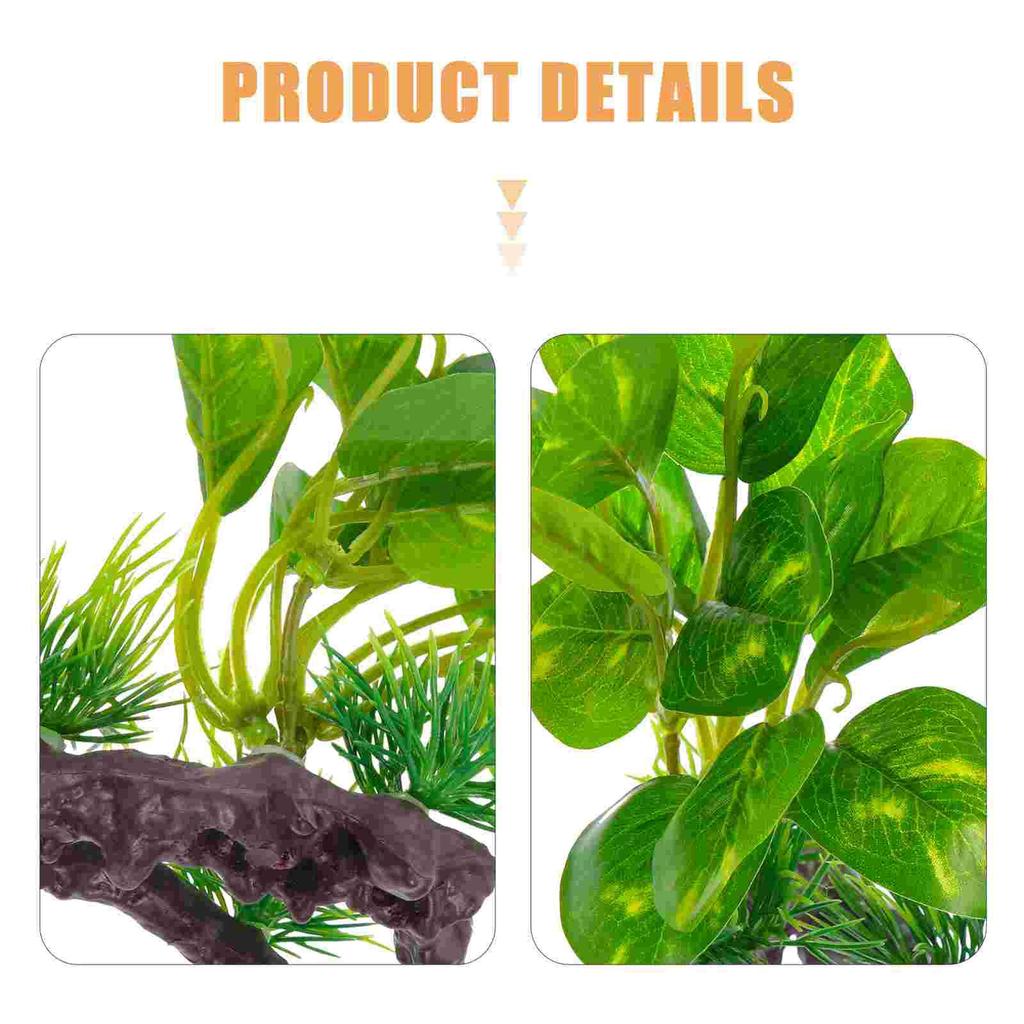 Fish Tank Decoration Plant Aquarium Decorations Accessories Ornaments Water Betta Aquarium Plant Artificial Fish Hides Driftwood