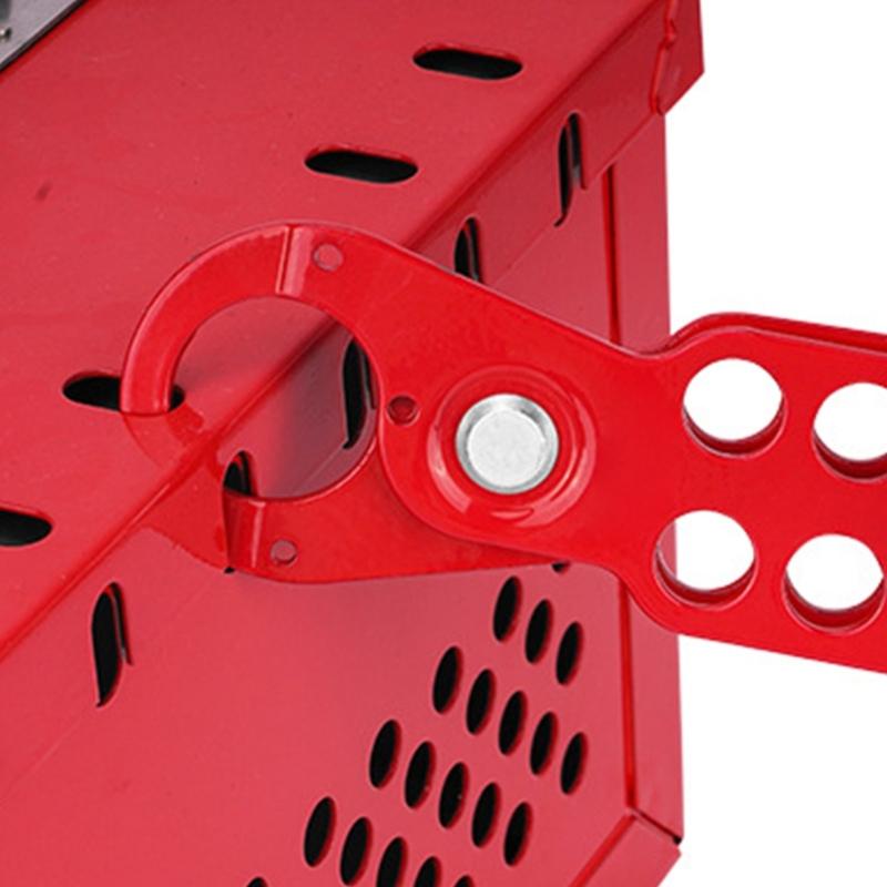 Industrial Corrosion Resistant Lockout Tagout with 6 Padlock Holes Strong Steel Lockout Hasp Upgrades For Multiple Worker