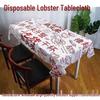 Xihe Disposable Red Gingham Tablecloth, 100 Count