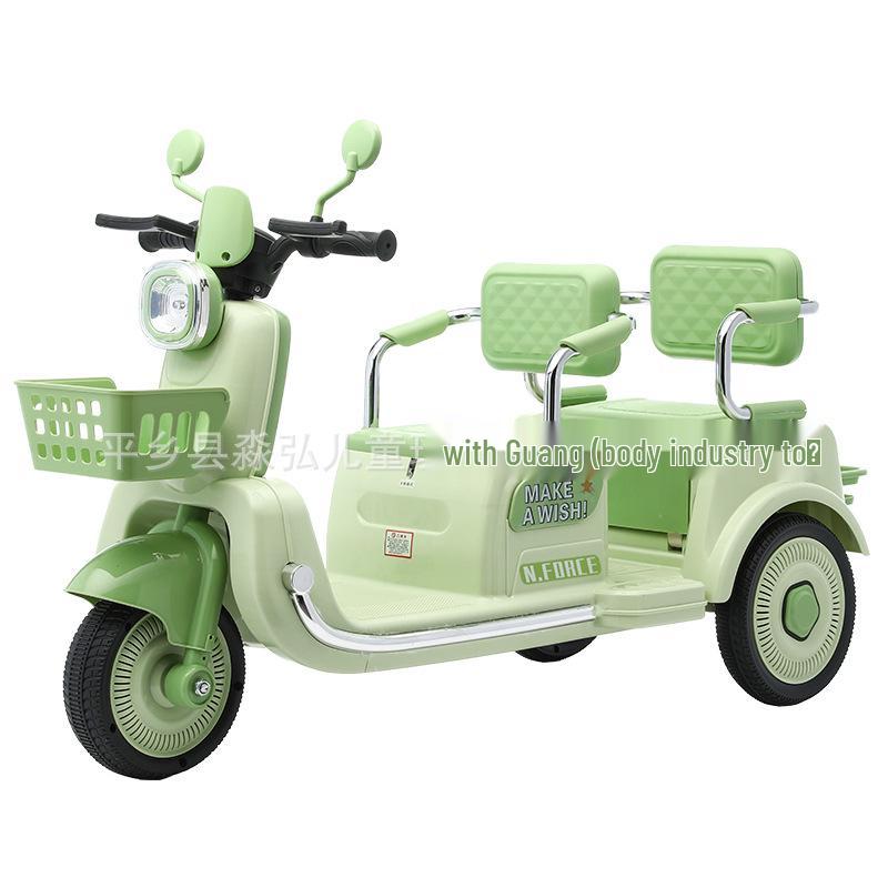 Double Electric Motorcycle for Kids - Battery-Powered Ride-On Toy