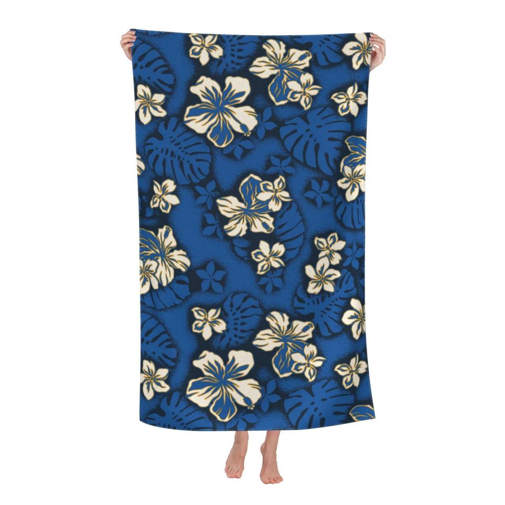 Vintage Floral Beach Towel Microfiber Quick Dry Botanical Flower Bath Towel Oversized Sand Free Travel Swim Decor Gift for Women