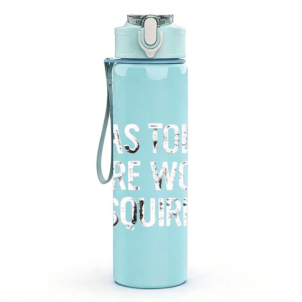 1PC I Was Told There Would Be Tacos Quote Print 750ml Color Plastic Sports Water Bottle Leakproof Flip Straw Lid Suitable for Sports Office Home Use