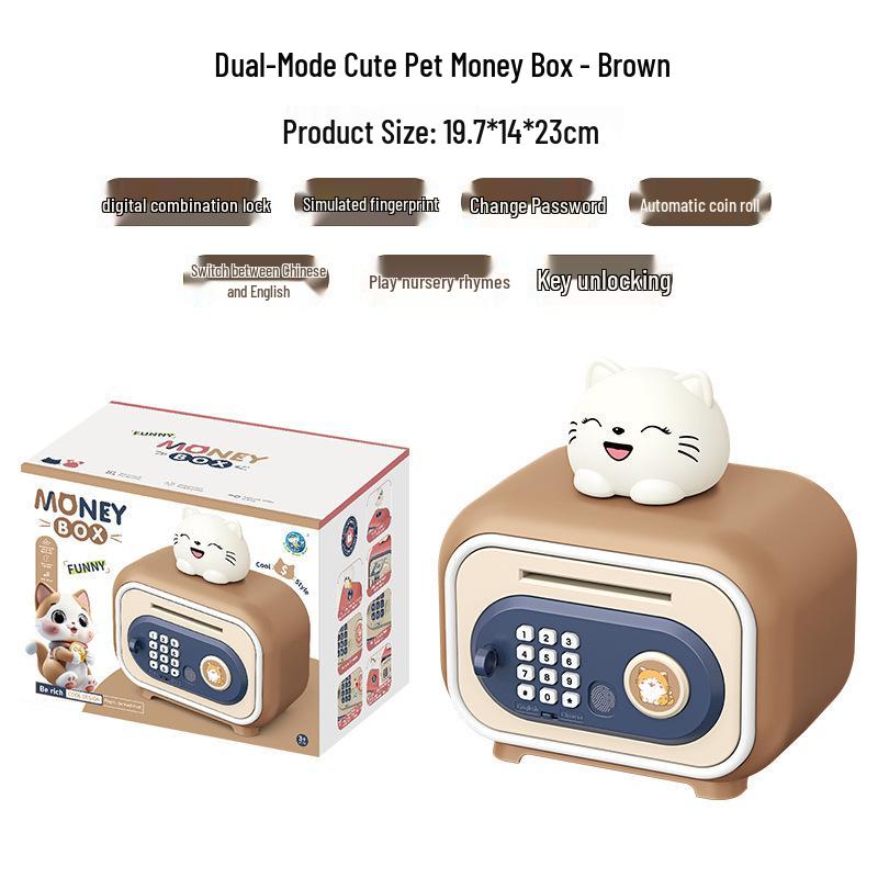 Kids' Musical Safe Piggy Bank: Large Capacity Password Savings Box and Toy