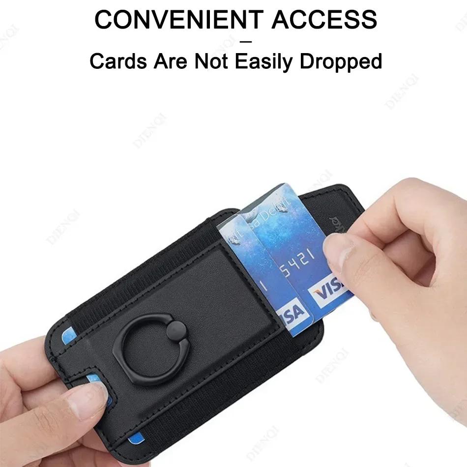 Wallets Credit Card Holder Case Slim Thin Mini Wallet Men Women Magnet Credit Card Holder for Iphone 12 13 14 15 16 Pro