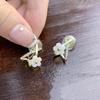 Korean Style Fresh Flower Ear Clips (No Piercing Needed) - Versatile & Painless with High-End Look