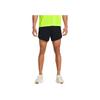 Under Armour Launch Elite Logo Print Solid Color Elastic Mid Waist Three Quarter Casual Shorts Men shorts Black 1382646-001