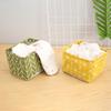 Foldable Storage Basket with Handles Waterproof Large Capacity Cotton Linen Printed