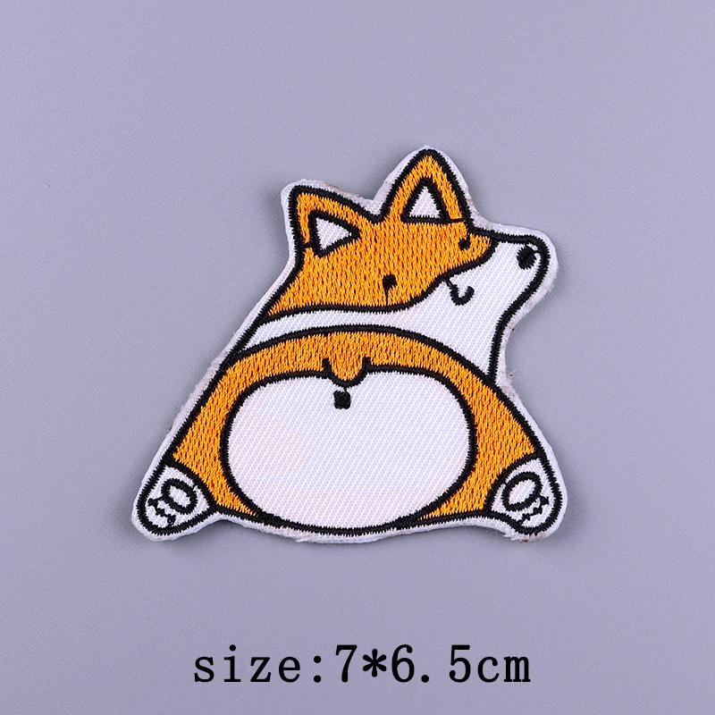 Cartoon Patch Cute Animal Patches For Clothes Striped Badges Embroidered For Clothing Hedgehog Patch Iron On Patches On Clothes