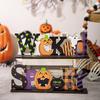 Eerie Wood Crafted Ornament Stylish Wood Halloween Letter Ornament Decoration for Enthusiastic Decorators