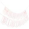 Happy Birthday Bow Girl Banner - Bow 1st Birthday Decoration,Pink First Bow Happy Birthday Banner,Girl First birthday Party Decor