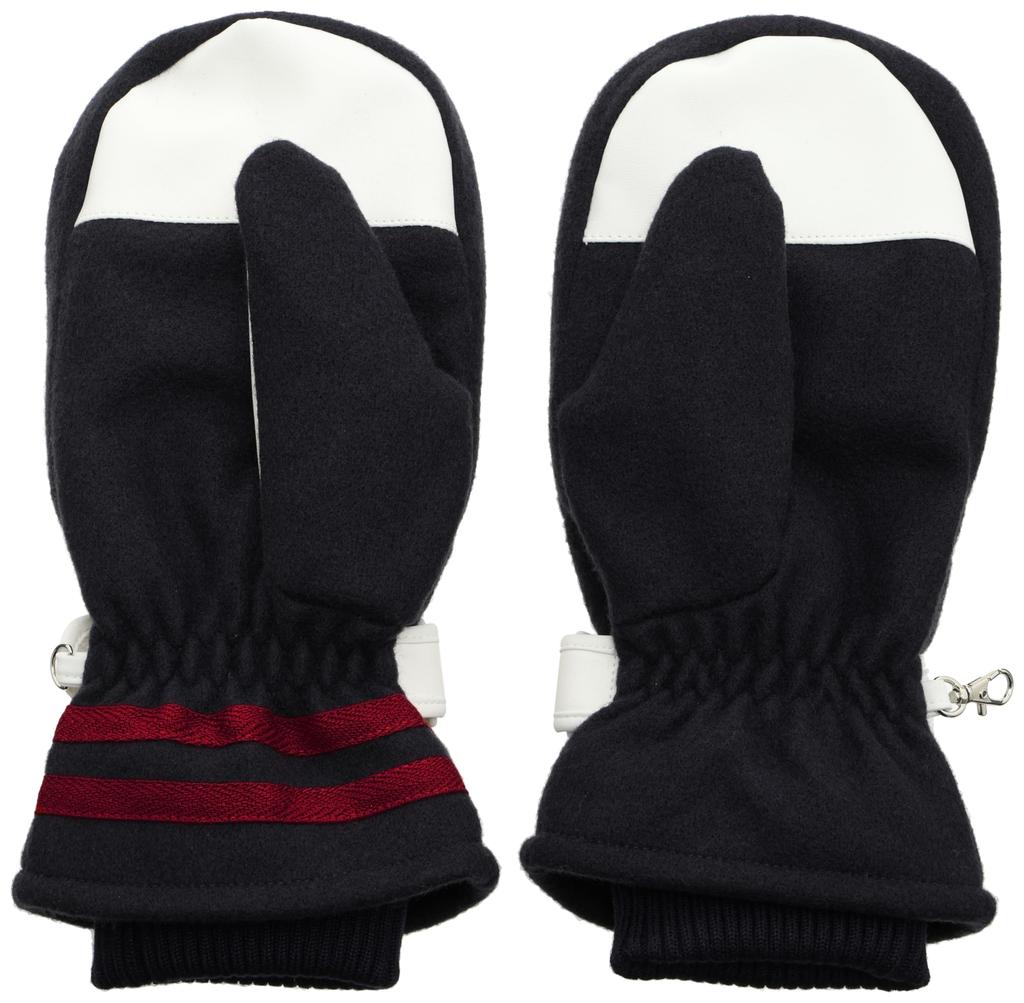 PEARLY GATES Unisex Melton Fleece Mittens, 053-4183112, 120 Navy, FR