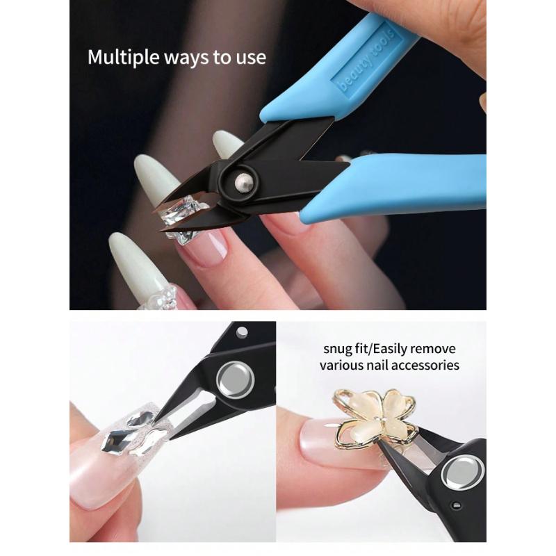 Manicure Nail Pliers for Rhinestones Gems Removal Wire Cutter Nail Unloading Nippers Chain Scissors Nail Art Tool Nail Art Drill Bit Multipurpose