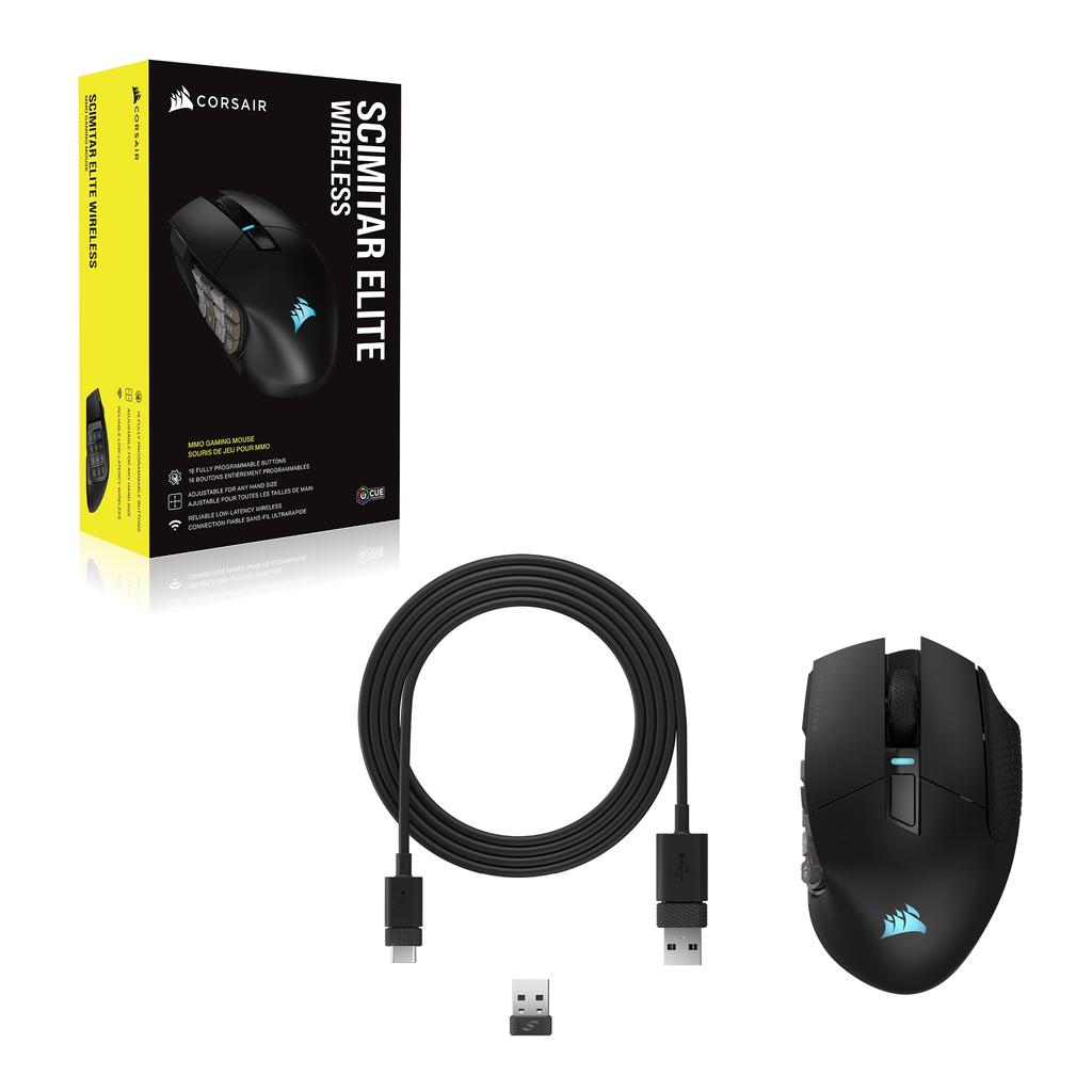 CORSAIR SCIMITAR ELITE WIRELESS Connection Compatible Gaming Mouse MS681 Wired/Wireless CH-9314311-AP