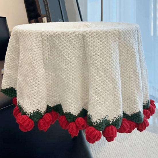 Rose Bouquet Blanket Handmade Crocheted Rose Blanket Floral Design Throw Blanket