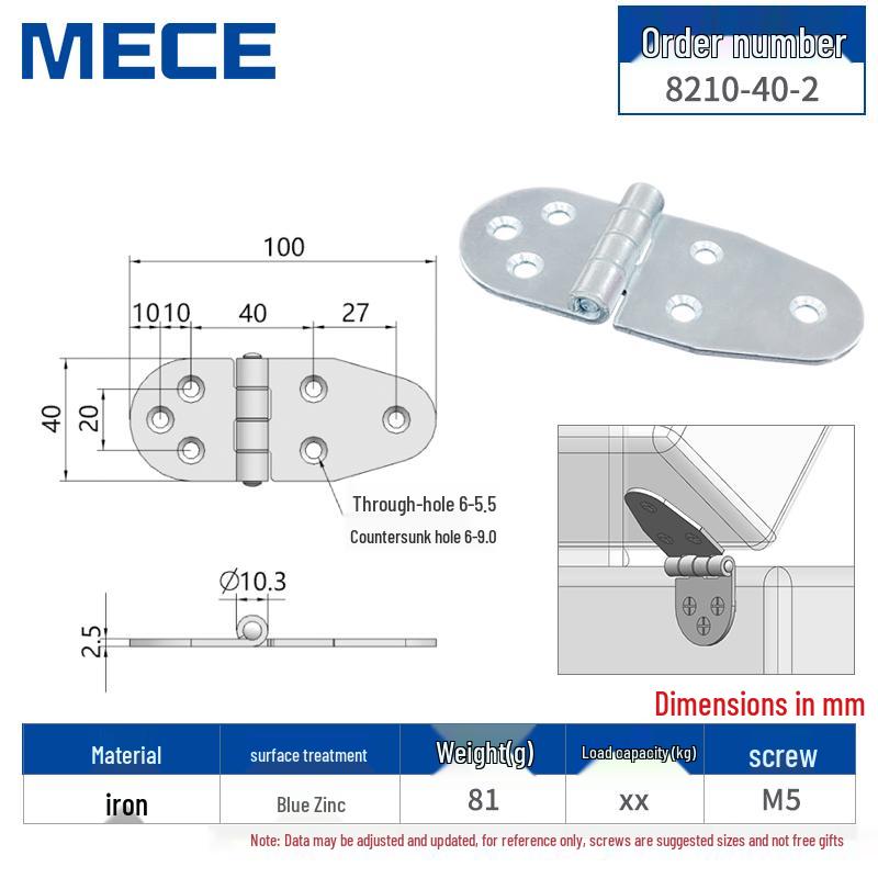 Thickened Stainless Steel Small Hinge for Folding Cabinet, Window, or Wooden Box with Lotus Leaf Design.