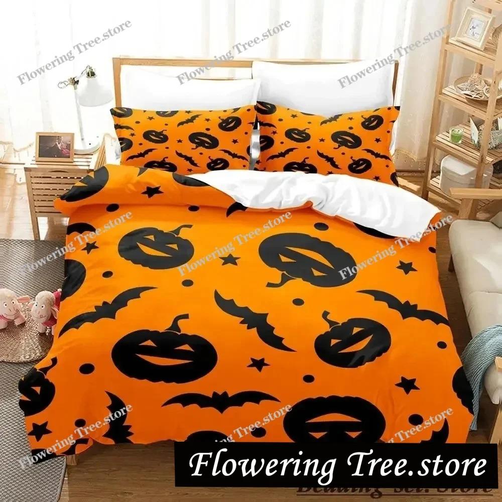 Halloween Flying Vampire Bedding Set Single Twin Full Queen King Size Bed Set Adult Kid Bedroom Duvetcover Sets Anime Bat