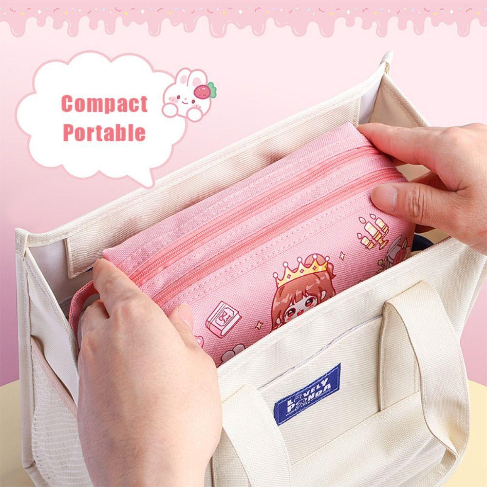 Double Layers Pencil Case Large Capacity Stationery Bag High Quality Pen Box  Back To School