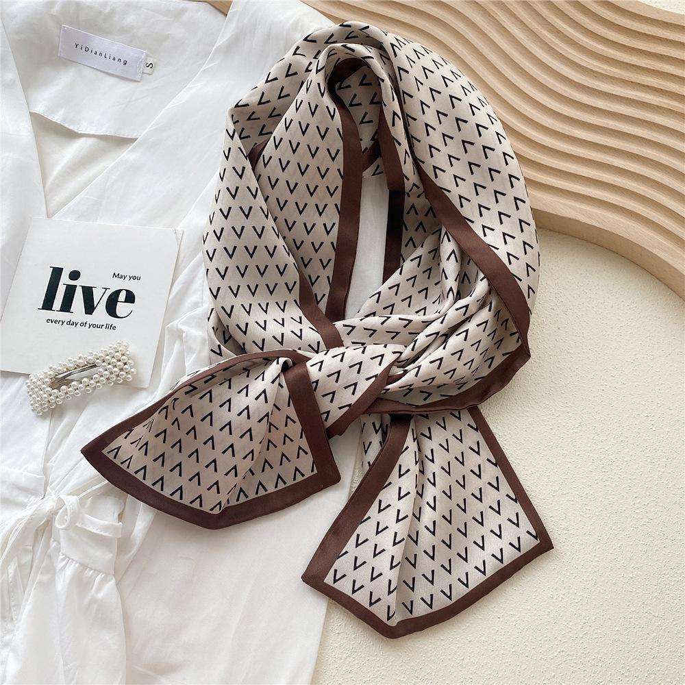 Silk Scarf for Women - Elegant Spring & Autumn Design, Lightweight & Fashionable