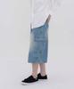 Akeusi Burning Wash Bermuda Street Cargo Oversized 3/4 Length Denim Pants Unisex (Light Blue Teen)