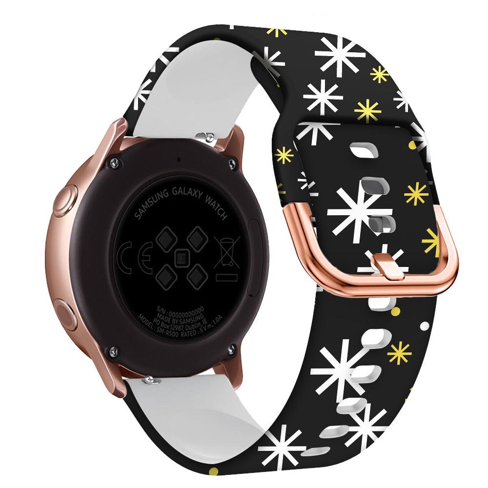 20mm Silicone Strap For Samsung Galaxy Watch 4 5 6 40mm 44mm/5 Pro 45mm/Watch4 Classic 46mm 42mm/Active 2 Bracelet Printing Band