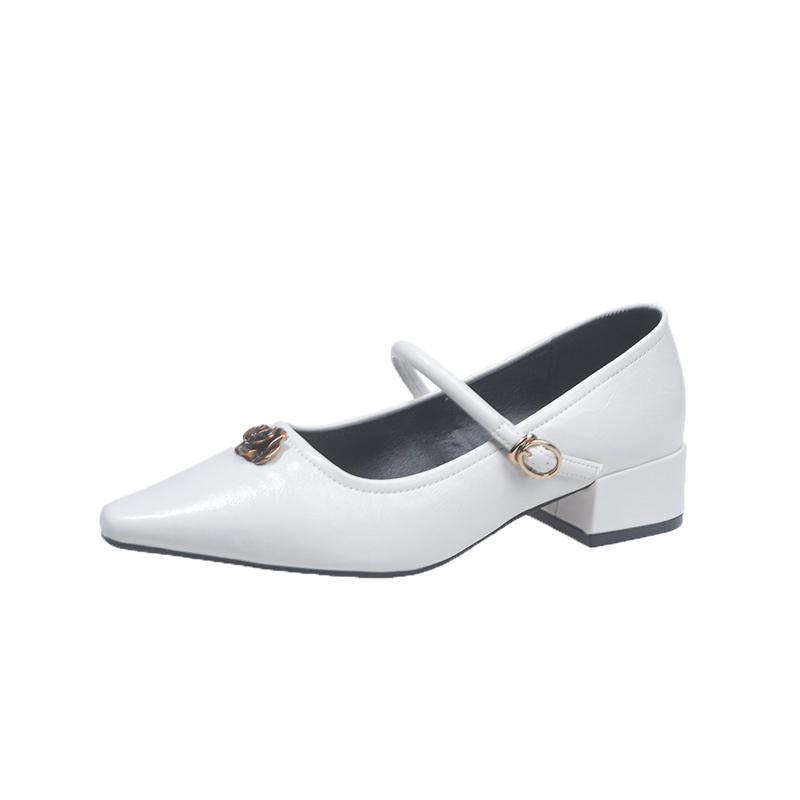 

Мода 2025 Туфли-мюли с ремешком и пряжкой, женские, на плоской подошве, элегантный круглый носок, удобные сандалии для женщин 35 бежевый