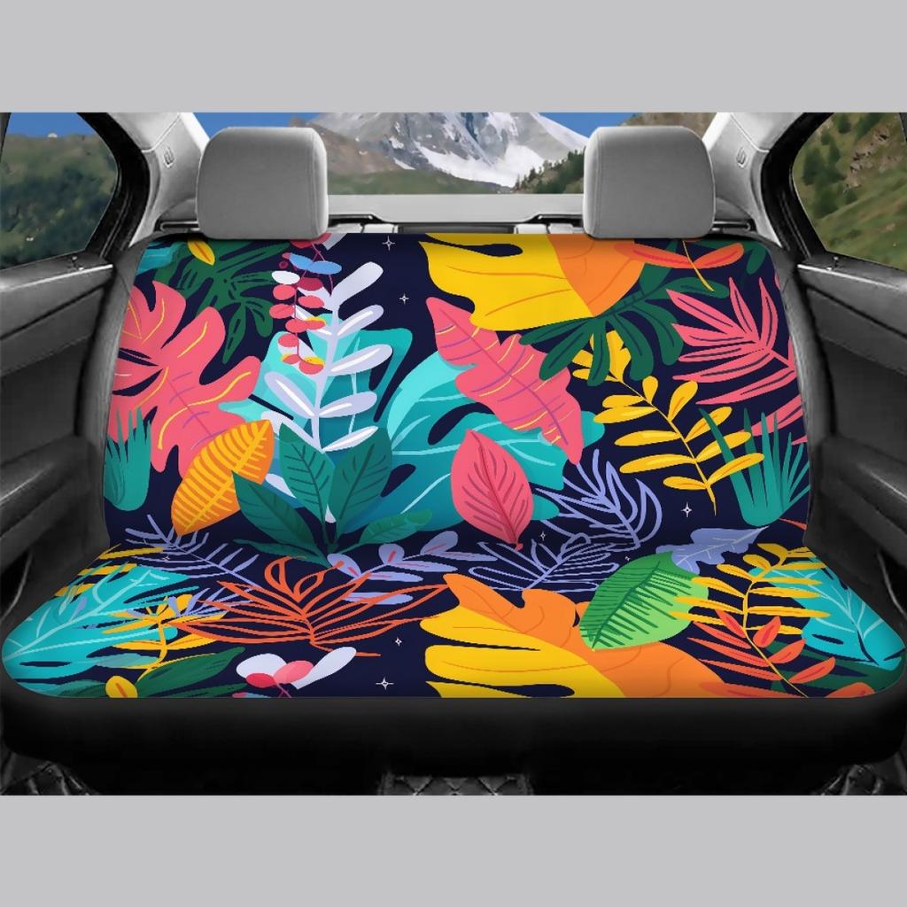 Universal Car Seat Covers Abstract Art Digital Print Waterproof Airbag Compatible Front Rear Seat Protectors Full Set Easy to Maintain