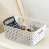 6-Pack White Storage Plastic Baskets, Plastic Weave Basket for Organizing