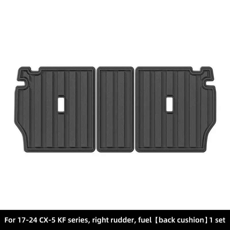 For Mazda CX-5 KF 2017-2024 Trunk Mat TPE 3D Rear Seat Backrest Anti-Scratch Pads All Weather Anti-Slip Trunk Carpet Cargo Liner