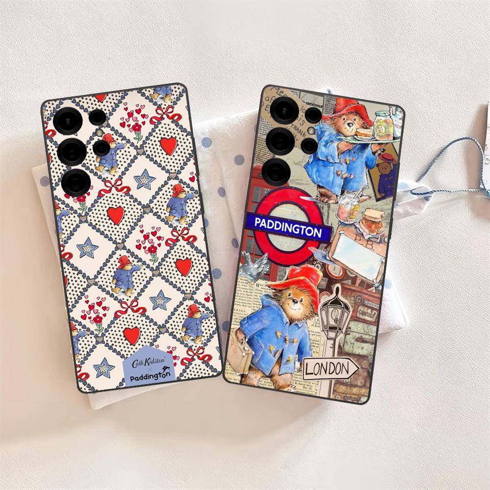 Cute P-Paddingtons Bear Phone Case For Samsung S 24 Fe 25 Ultra Plus 20 Lite 21 30 22 23 24 22 Ultra 5G Fundas