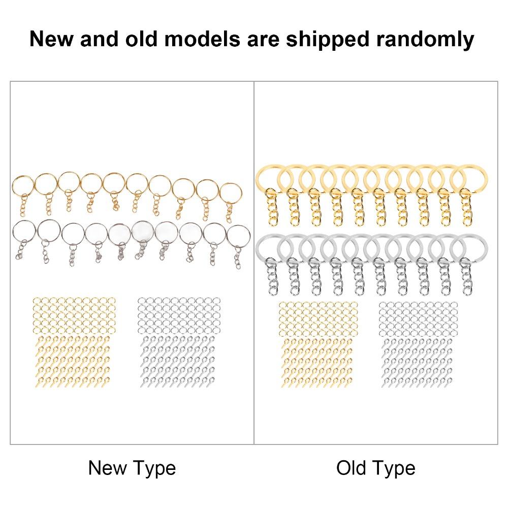 220pcs Gold DIY Keychain Rings Silver Keychain Rings Kit Split Keychain Rings  Jewelry Making