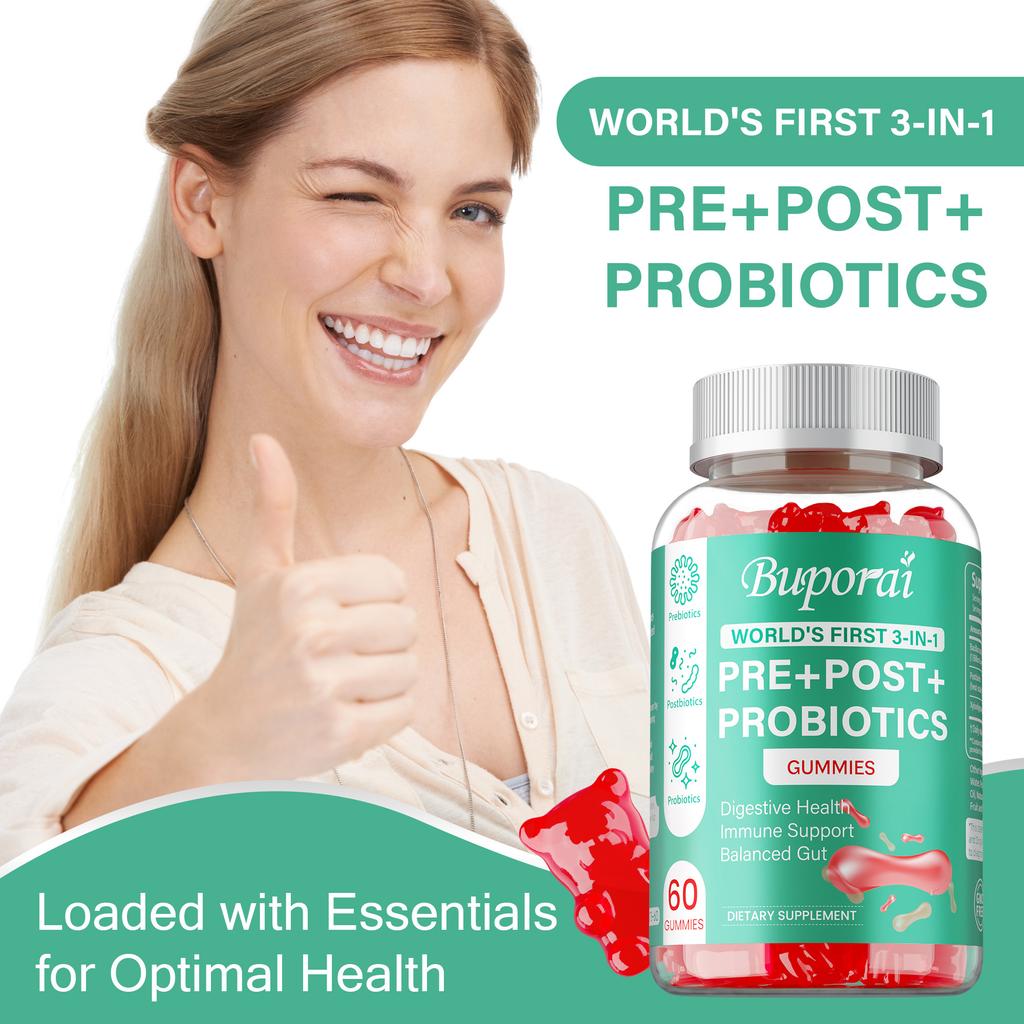 Synbiotics, Rich In Prebiotics and Probiotics, Containing Lactobacillus and Bifidobacteria, Promote Gut Health and Relieve Bloating.