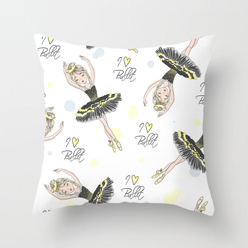 Ballet Dance Girl Pillow Cover Home Material Sofa Pillow Cushion Cover Ins Style Sleeping Side Premium Durable