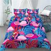Luxury 3D Flamingo Print Bedding Sets Comfortable Duvet Cover and Pillowcases in EU/US/AU Sizes