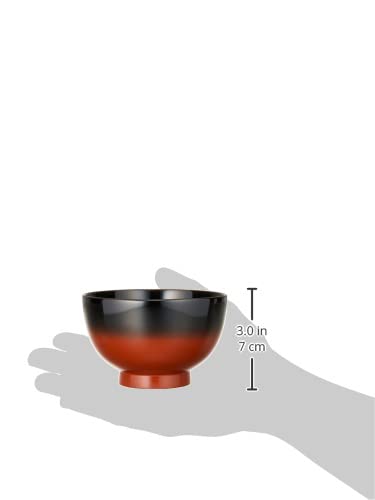 Shikkodo "Yamanaka Lacquerware" Soup Bowl, Gradient Lacquer, Black Interior, SI-05