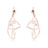 Alloy Face Elegant Earrings For Women Modern Cartoon Expression Design Jewelry