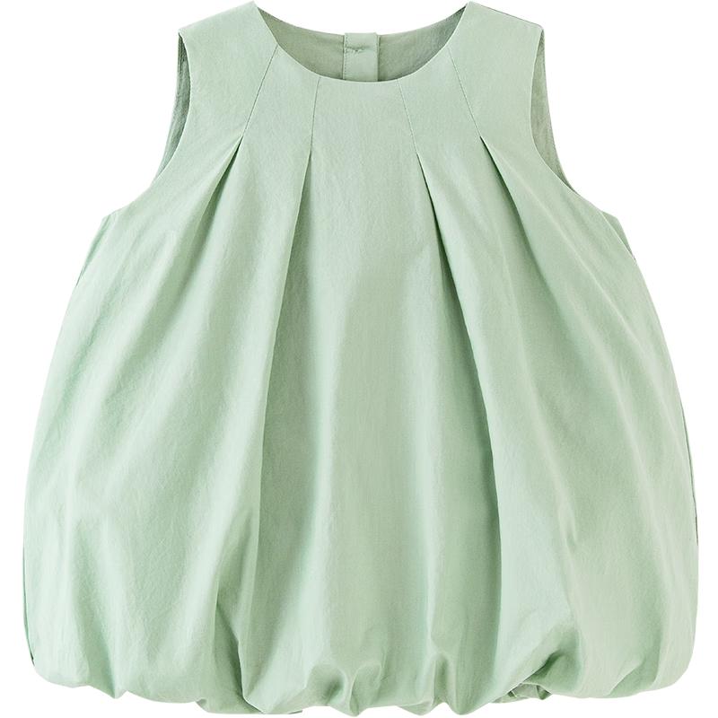 Девочковое платье-жилет с бабочкой и бутоном цветка 110