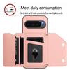 For Google Pixel 10 Pro XL Case Card Holder Kickstand Skin-Touch Phone Cover with Wrist Strap