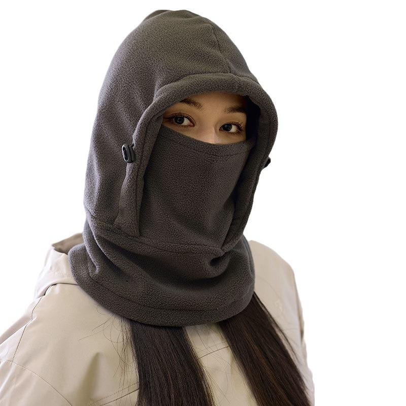 Fleece Scarf Mask One-piece Thermal Hat Men's Outdoor Skiing Winter Women's Sports Hat