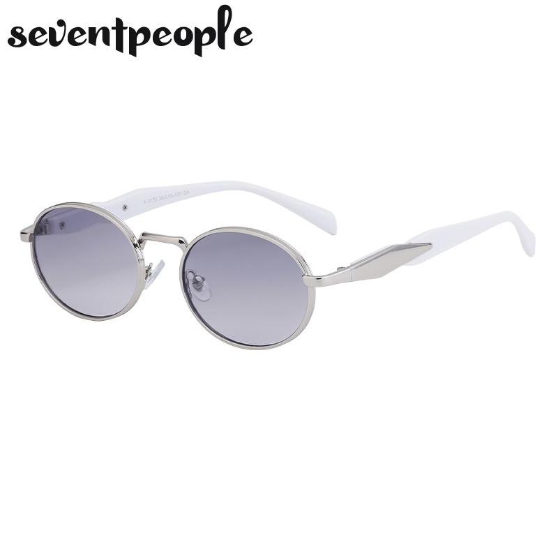 Vintage Metal Frame Round Sunglasses Women  Luxruy Brand Designer Fashion Oval Sun Glasses For New In Retro Shades Eyewear