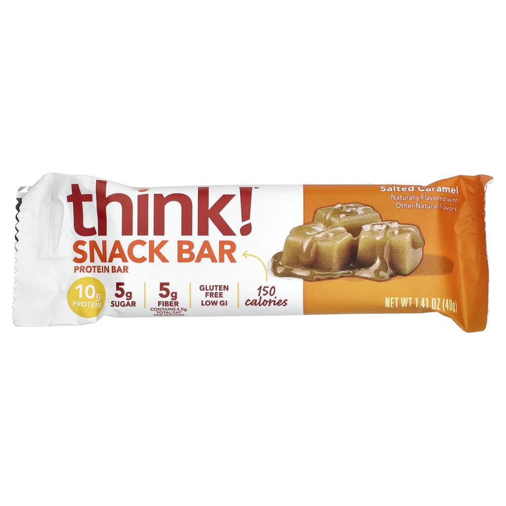 Think!, Protein+ 150 Calorie Bar, Salted Caramel, 10 Bars, 40G (1.41Oz) Each