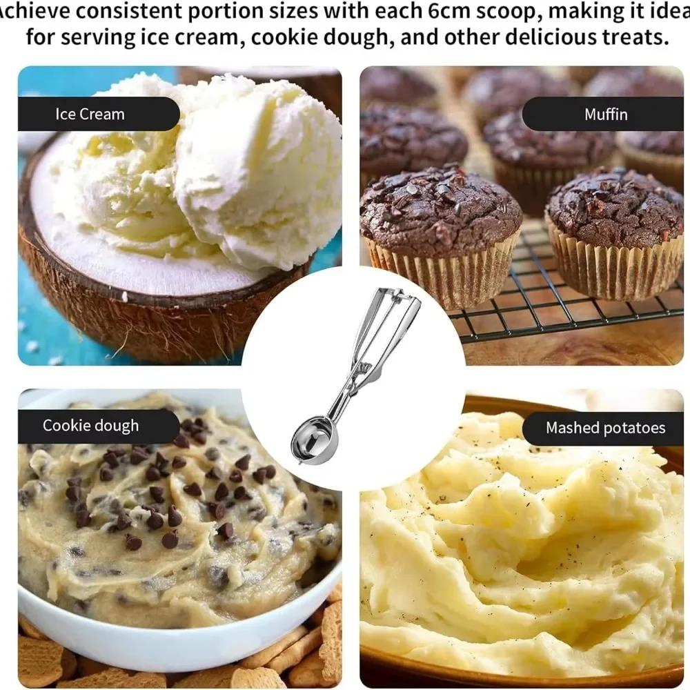 Multi-style Ice Cream Scoops Stainless Steel Dual-Purpose Fruit Watermelon Spoon Ball Scoop Kitchen Accessories Ice Cream Tools