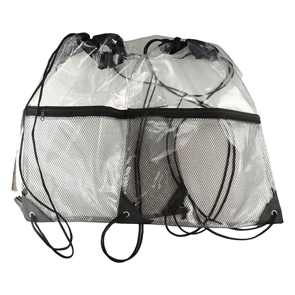 Foldable Drawstring Backpack Large Capacity Jelly Bag Simple PVC Transparent Bag  Mountaineering