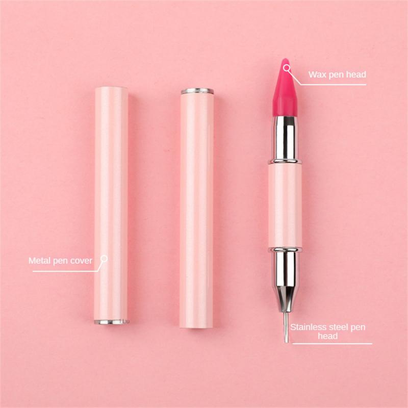 2/3/4 Stück Nail Art Bohrstift Doppelkopf Saugbohrer Multifunktionale Maniküreprodukte Punkt Farb-Stift mit Kappe Saugstift