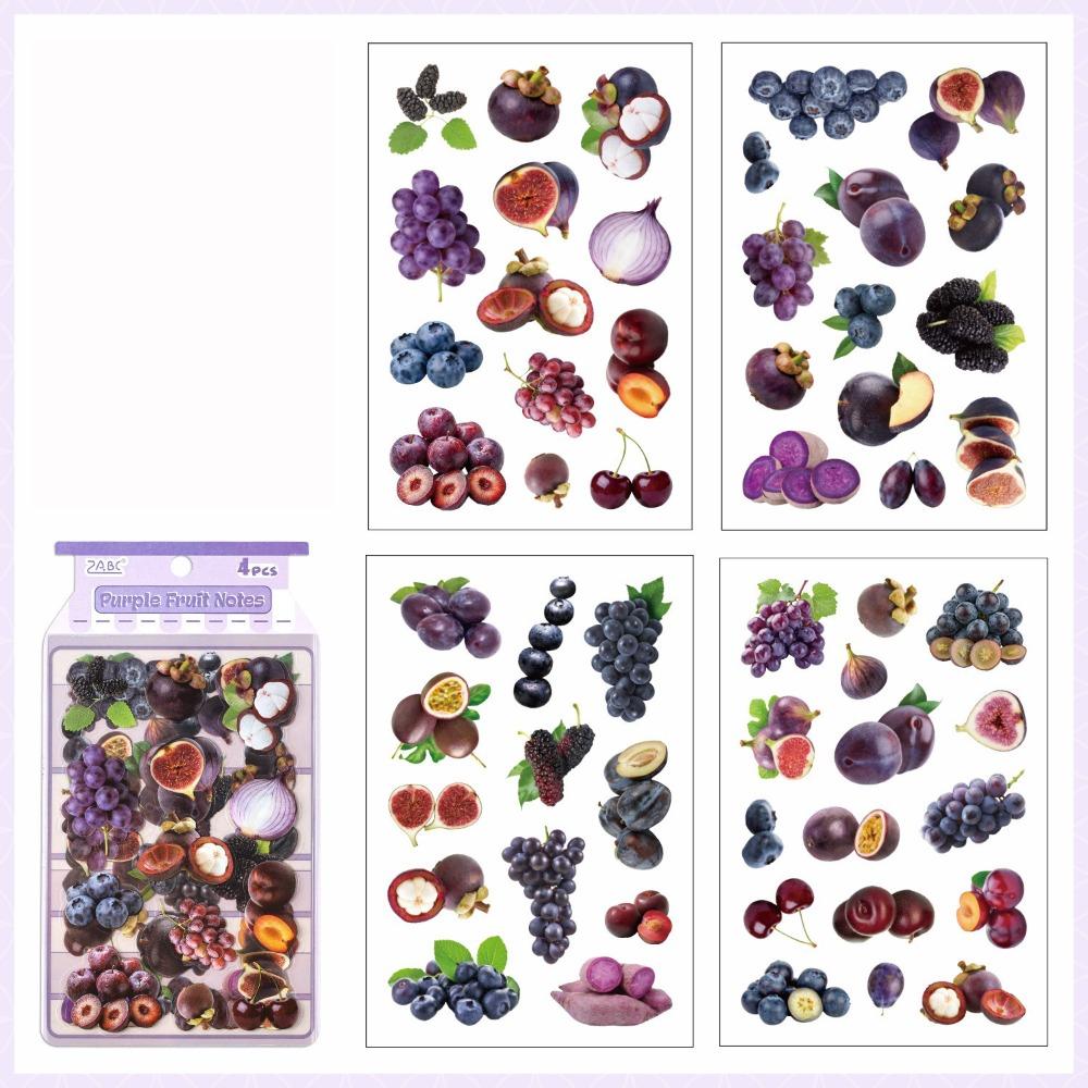 

Fruit Theme Fruit Stickers Fresh Cute Style PET Stickers Flat Stickers Planner Decor Color-5