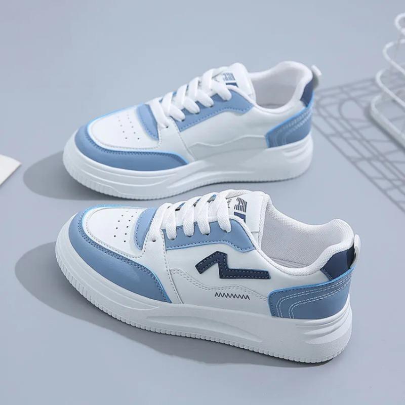 Fashion Casual Board Shoes Autumn New Color Matching Lace-up Women's Shoes Campus Students Wear Sports Shoes